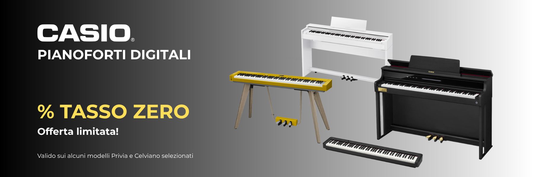 CASIO PIANOFORTI DIGITALI TASSO ZERO