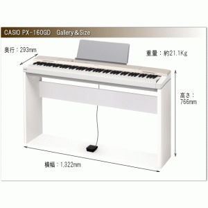 PIANOFORTE DIGITALE CASIO PX160GD + CS67