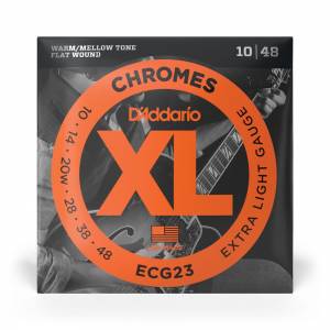 Corde per chitarra elettrica D'ADDARIO ECG23 Chromes Flat Wound