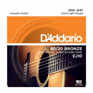 Corde per chitarra acustica D'ADDARIO EJ10