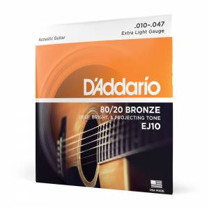 Corde per chitarra acustica D'ADDARIO EJ10