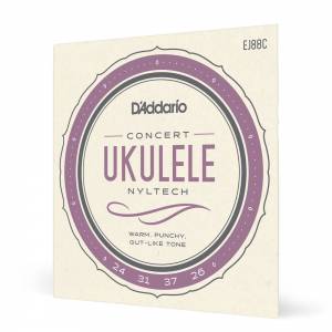 Corde per ukulele concerto D'ADDARIO EJ88C Nyltech