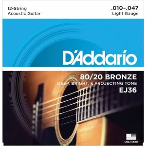 CORDE PER CHITARRA ACUSTICA D'ADDARIO EJ 36