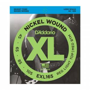 CORDE PER BASSO D'ADDARIO EXL165 long scale