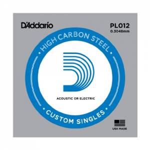Corda per chitarra D'ADDARIO PL012 Single Plain Steel