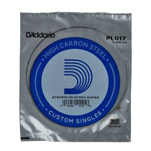 Corda per chitarra D'ADDARIO PL017 SINGLE PLAIN STEEL