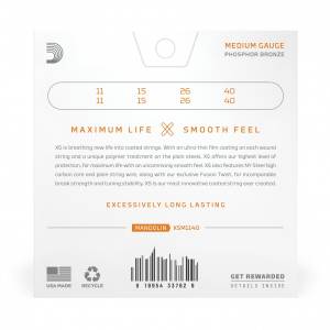 Corde per mandolino D'ADDARIO XSM1140