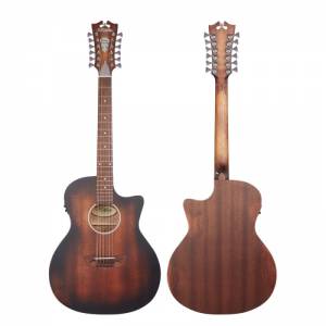 Chitarra acustica elettrificata D'ANGELICO PREMIER FULTON LS AGED MAHOGANY