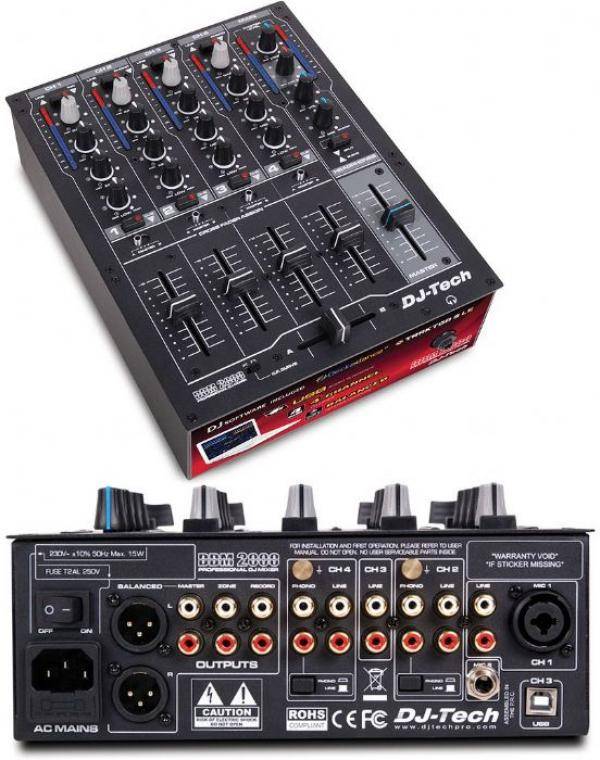DJTECH ddm2000usb Mixer per DJ Zecchini Strumenti Musicali