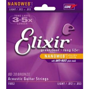 corde per chitarra acustica elixir 11052 light acoustic bronze