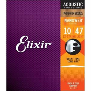 Corde per chitarra acustica elixir EL16152 12 Corde