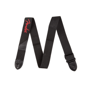 Tracolla FENDER BLACK POLYESTER LOGO STRAPS