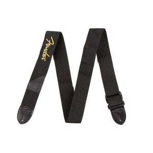 Tracolla per chitarra FENDER BLACK POLYESTER LOGO STRAPS