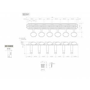 Meccaniche per chitarra Gotoh SD91 AN 05M L6