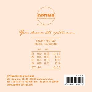 Optima Corde Per Violino Broccato Oro Premium Ottonate 4/4 E 0,24 S X Leggere