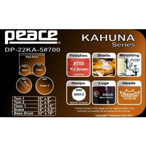 Batteria acustica PEACE DP-22KA-5-#700