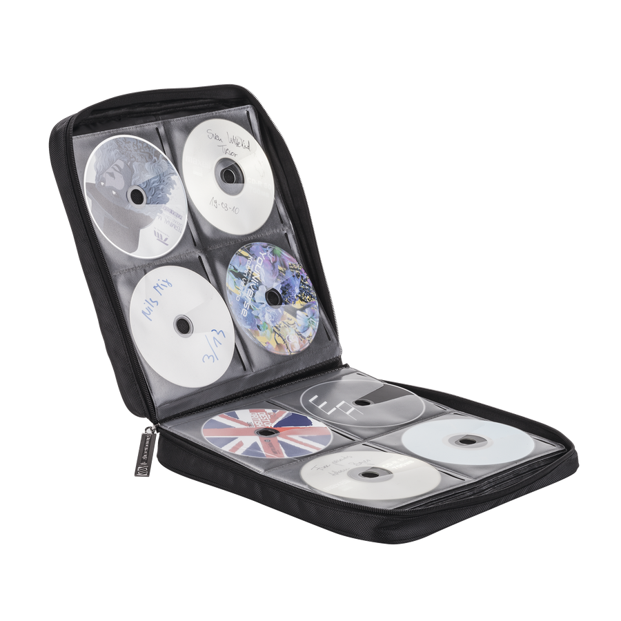 Veloflex 2259000 - Custodie Porta-CD Autoadesive In Plastica, Per 1 CD, Confezione Da 10 Pezzi, Per Montaggio Posteriore