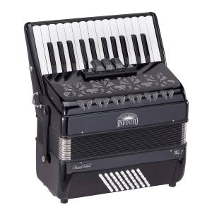 Organetto Per Bambini Fisarmonica Bambino Cantabile Nera - 8 Bassi Per Bambini Dai 3 Anni Fisarmonica 8 Bassi 17 Tasti